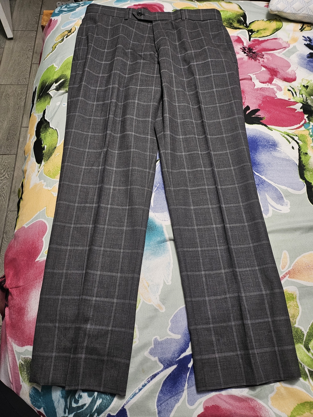 Brooks Brothers Gray Plaid Dress Pants